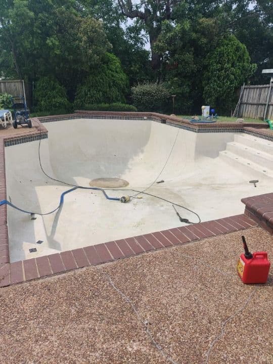 Clean pool ready for late-season swimming in DFW